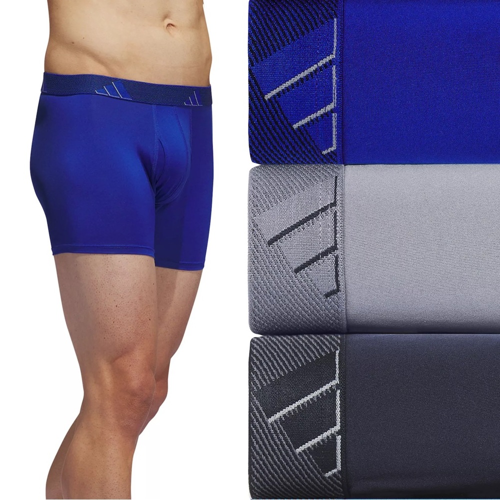 adidas 3-PK Microfiber Comfort Fit Boxer Briefs SM NWT